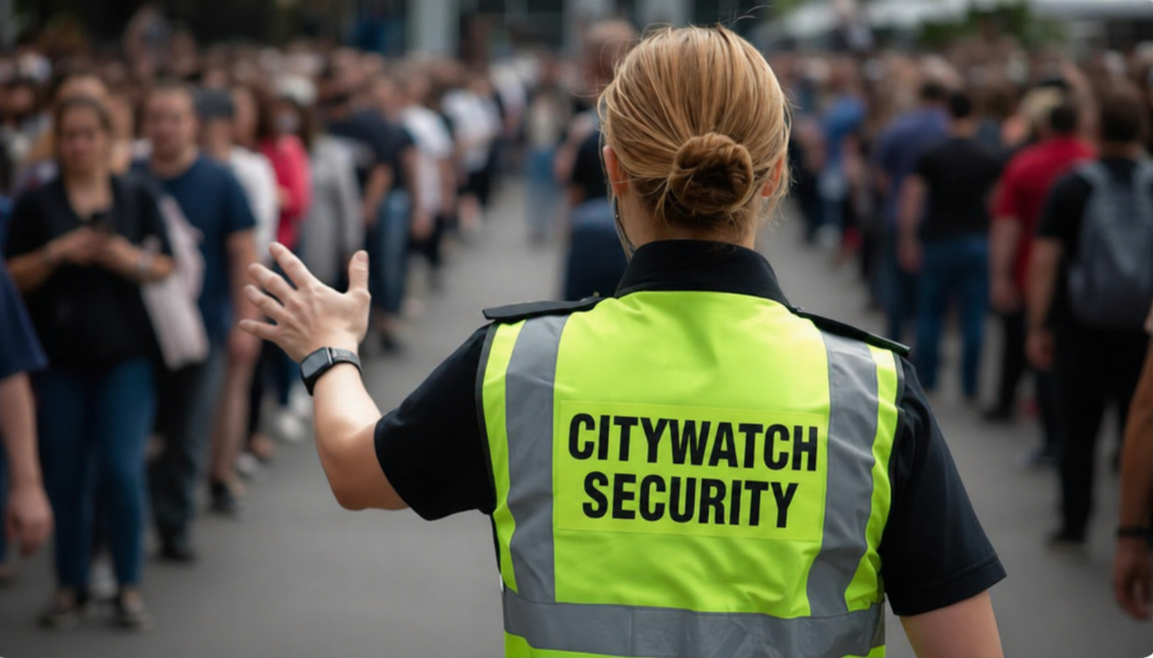 One of our trained security guards monitoring a facility in Melbourne