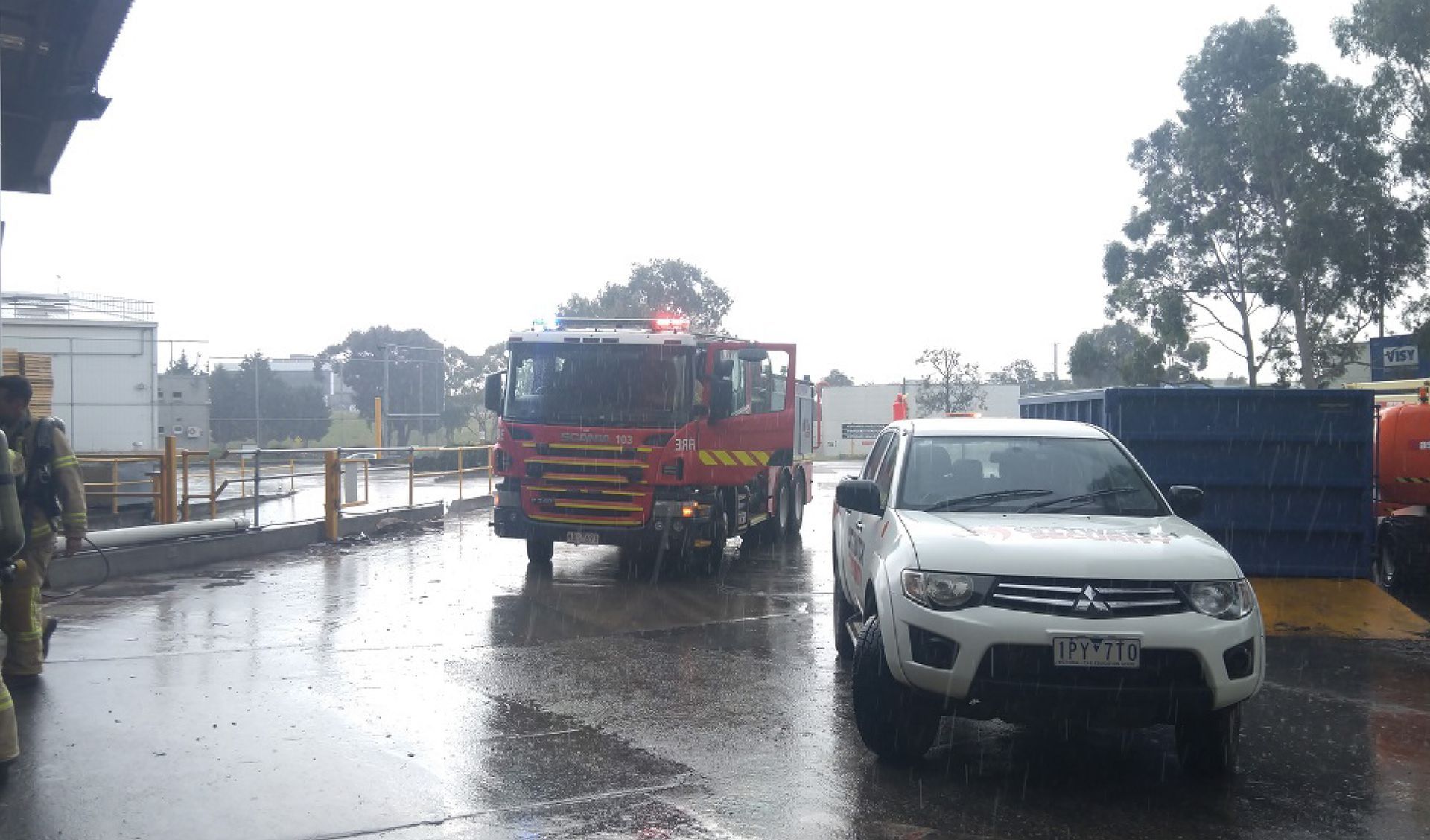 One of our trained security guards monitoring a facility in Melbourne